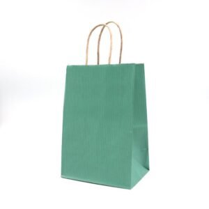 Green Stripe Paper Bags twisted handle