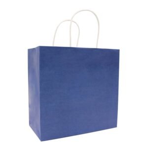 Top Fold J-Cut Shopping Bags Blue