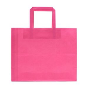 Shopping Bags with Flat Handle Pink