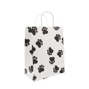 Dog Footprints Handle Bags branede Logo Printed Customized