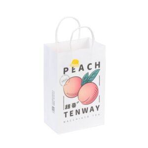 Custom Print twisted Handle Bags with Straight Top